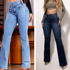 Calça Jeans Flare Modeladora de Cintura Alta [Pague 1 Leve 2]