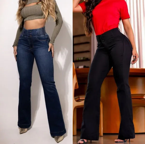Calça Jeans Flare Modeladora de Cintura Alta [Pague 1 Leve 2]